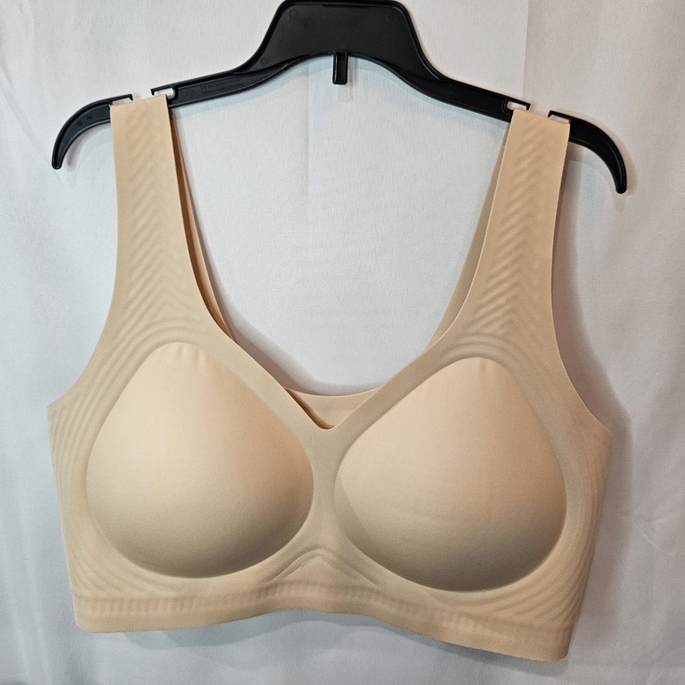NEW Shecurve Comfortable Wireless Full Coverage Jelly Smoothing Bra Skin 2XL